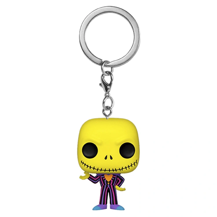 CHAVEIRO FUNKO POCKET POP KEYCHAIN DISNEY THE NIGHTMARE BEFORE CHRISTMAS BLACKLIGHT - JACK SKELLINGTON 