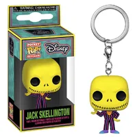 CHAVEIRO FUNKO POCKET POP KEYCHAIN DISNEY THE NIGHTMARE BEFORE CHRISTMAS BLACKLIGHT - JACK SKELLINGTON  - imagem 1