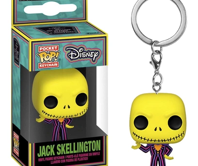 CHAVEIRO FUNKO POCKET POP KEYCHAIN DISNEY THE NIGHTMARE BEFORE CHRISTMAS BLACKLIGHT - JACK SKELLINGTON 