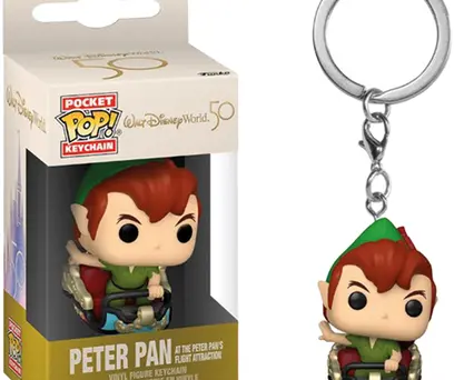 CHAVEIRO FUNKO POCKET POP KEYCHAIN WALT DISNEY WORLD 50TH ANNIVERSARY - PETER PAN 