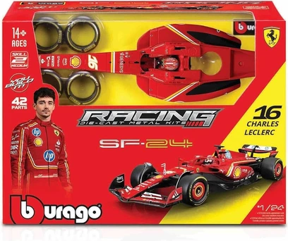 Formula 1 Kit Carro F1 P/ Montar 41 Peças Ferrari SF-24 Leclerc 1:24
