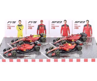 Formula 1 Conjunto Bburago 1/43 Ferrari F1 com 4 miniaturas