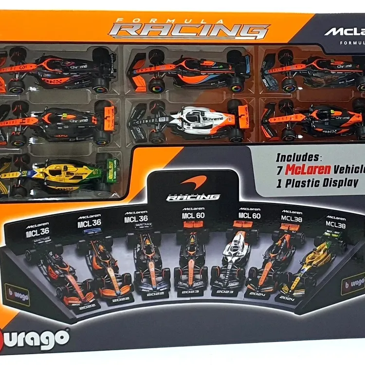 Formula 1 Bburago kit 7 carros McLaren escala 1/43