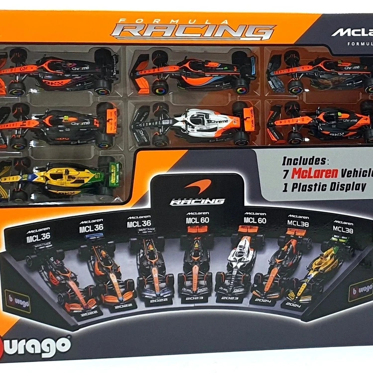 Formula 1 Bburago kit 7 carros McLaren escala 1/43