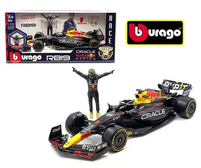 Formula 1 Red Bull RB19 c/ Boneco Max Verstappen - escala 1/24 - Bburago