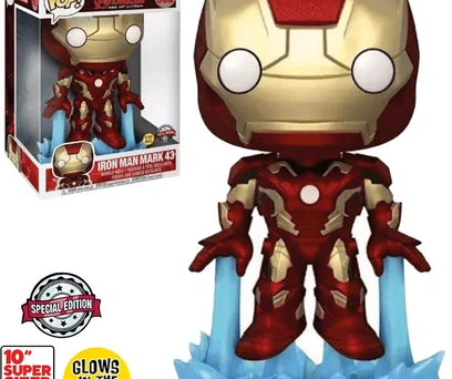 FUNKO POP MARVEL AVENGERS EXCLUSIVE - IRON MAN MARK 962 (SUPER SIZED 10" & GLOWS IN THE DARK) HOMEM DE FERRO