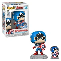 FUNKO POP MARVEL THE AVENGERS EXCLUSIVE - CAPITÃO AMERICA 1290 + PIN - imagem 1