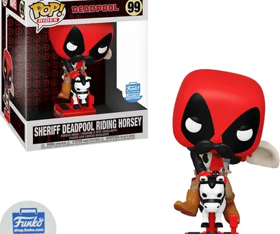 FUNKO POP RIDES MARVEL DEADPOOL EXCLUSIVE - SHERIFF DEADPOOL RIDING HORSEY 99