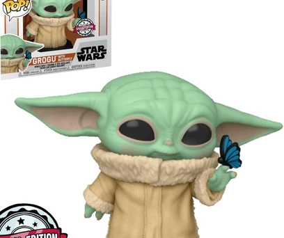 FUNKO POP STAR WARS THE MANDALORIAN EXCLUSIVE - GROGU WITH BUTTERFLY 468