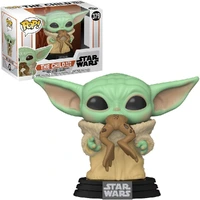 FUNKO POP STAR WARS THE MANDALORIAN - THE CHILD WITH FROG (BABY YODA) 379  - imagem 1