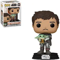 FUNKO POP STAR WARS THE MANDALORIAN - THE MANDALORIAN WITH GROGU 461 - imagem 1