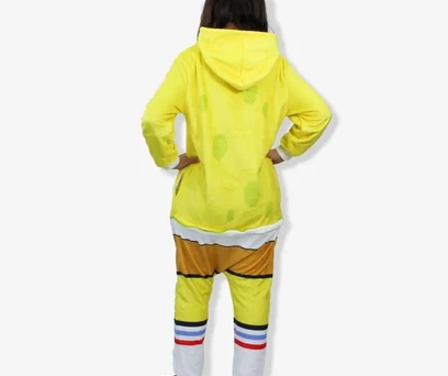 MACACÃO KIGURUMI INFANTIL DE 9 A 10 ANOS BOB ESPONJA 