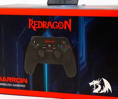 Controle Redragon G808 Harrow / sem Fio para PC / Android / PSP3 / PS3 - Preto