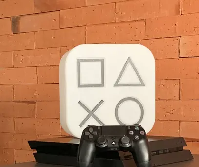 LUMINÁRIA PLAYSTATION BOX ÍCONES BRANCA