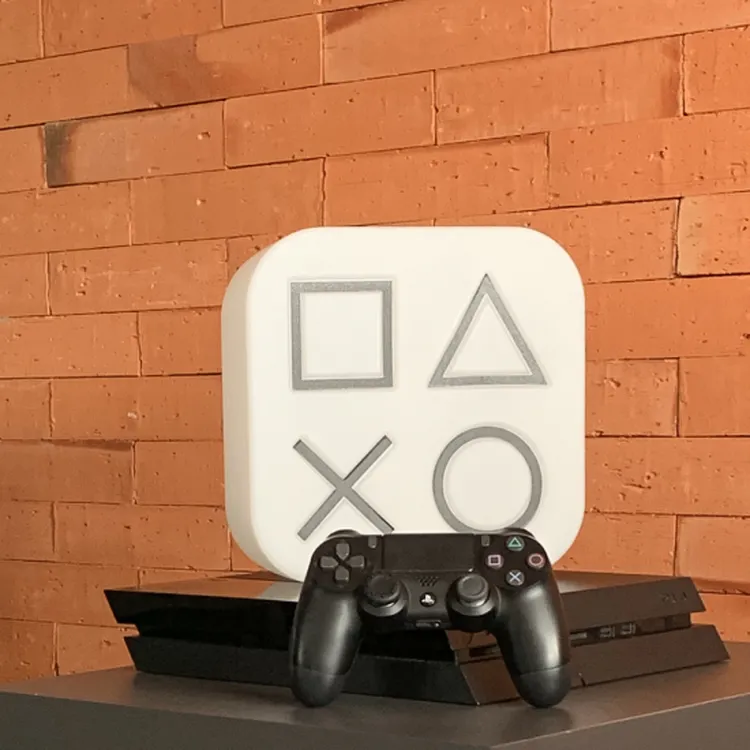 LUMINÁRIA PLAYSTATION BOX ÍCONES BRANCA