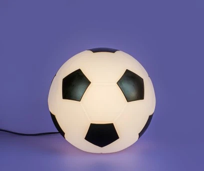 LUMINÁRIA BOLA DE FUTEBOL-PRETO 