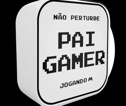 BOX LUMINÁRIA PAI GAMER JOGANDO 