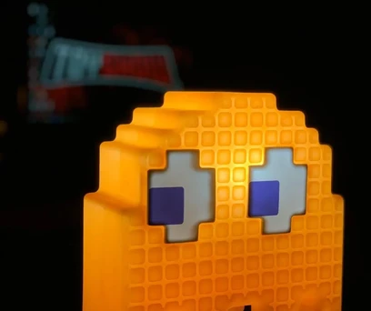 LUMINÁRIA FANTASMINHA LARANJA PAC - MAN 