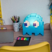LUMINARIA FANTASMINHA AZUL PAC-MAN  - imagem 1