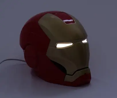 LUMINARIA CAPACETE MARVEL HOMEM DE FERRO PINTURA AUTOMOTIVA