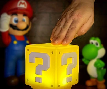 LUMINÁRIA CUBO BLOCO SUPER MARIO 