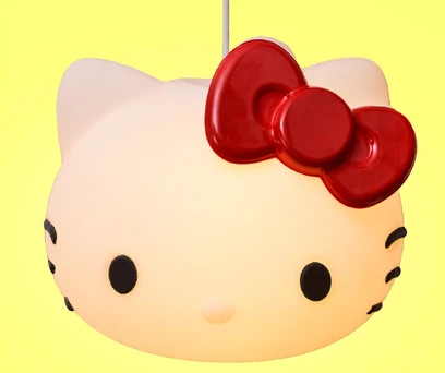 Luminária Pendente Hello Kitty Laço Vermelho 