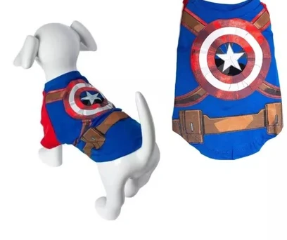 ROUPA PET CAPITÃO AMÉRICA 