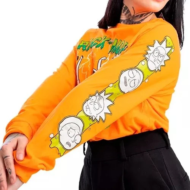 CAMISETA MANGA LONGA RICK E MORTY 