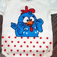 BODY BEBÊ MANGA CURTA ESTAMPA GALINHA PINTADINHA  - imagem 1