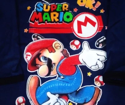 BODY BEBÊ MANGA LONGA ESTAMPA SUPER MARIO 