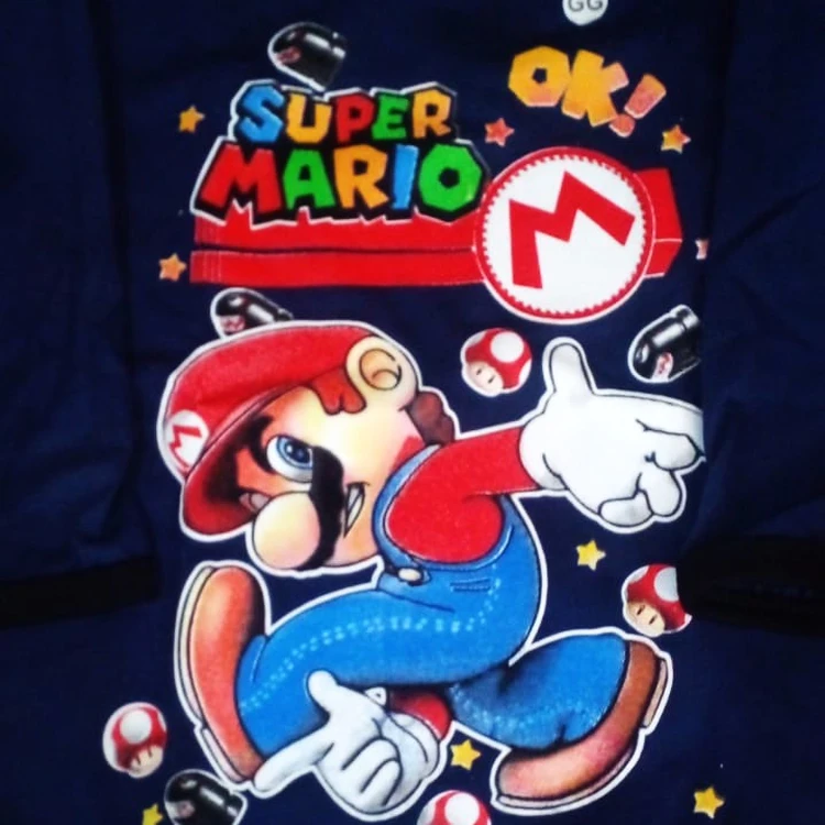 BODY BEBÊ MANGA LONGA ESTAMPA SUPER MARIO 