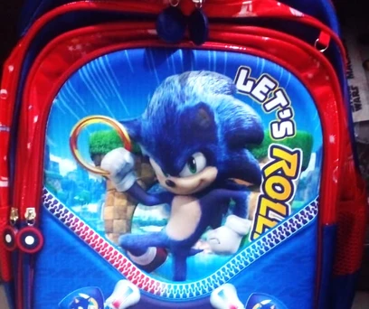 MOCHILA DE RODINHA SONIC 
