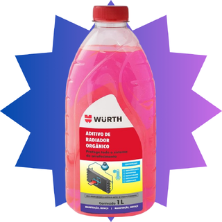1l Aditivo De Radiador Orgânico Wurth Concentrado Monoetilenoglicol Anticongelante Antifervura Antiespumante Anticorrosi