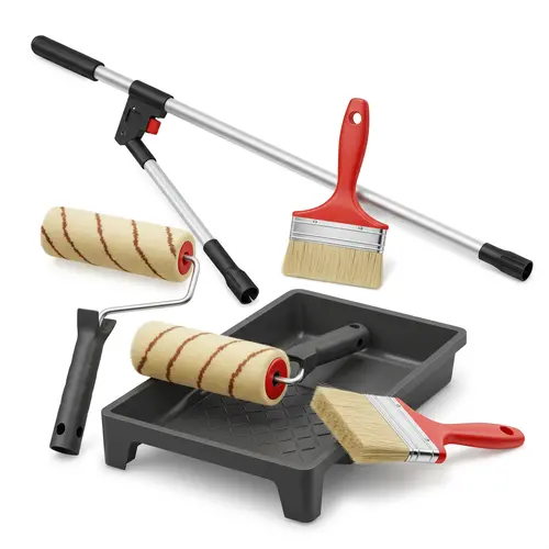 Kit de Pintura Completo com Bandeja, Rolo, Extensor e Pincel – 5 Peças