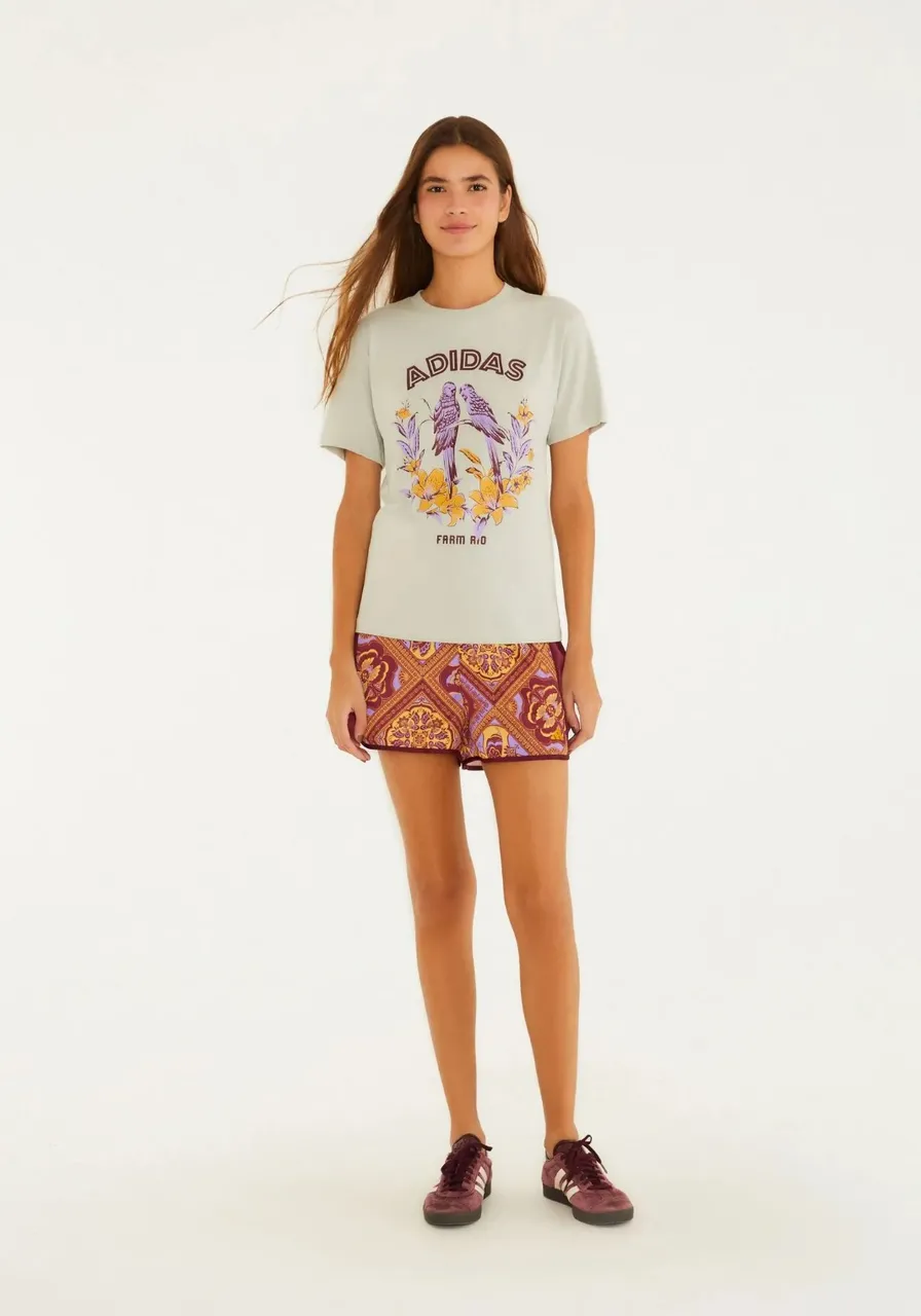 T-Shirt Adidas Pássaros Lilac Farm Ref 16074