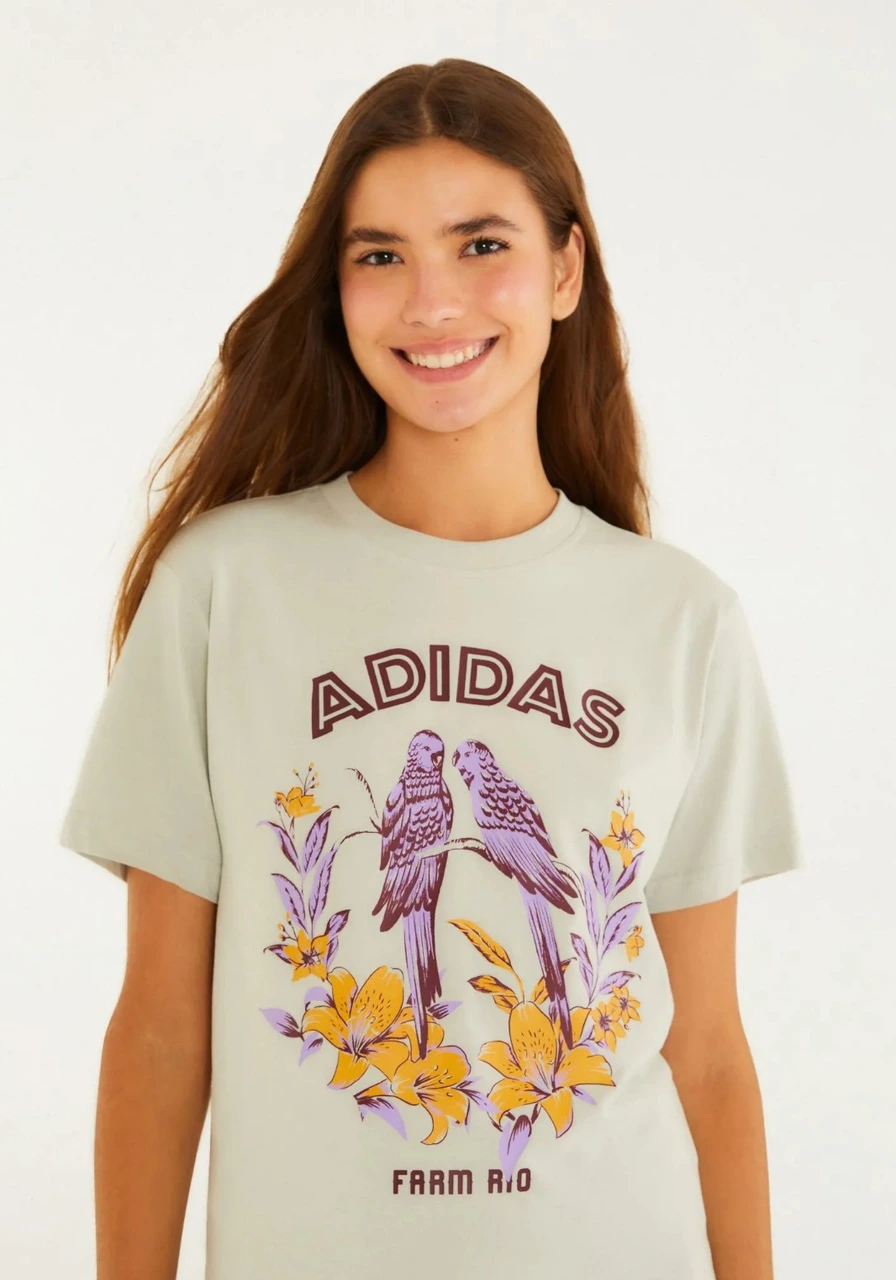 T-Shirt Adidas Pássaros Lilac Farm Ref 16074