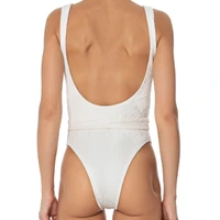 Maio com Cinto Textura Abacaxi Farm Branco - imagem 1