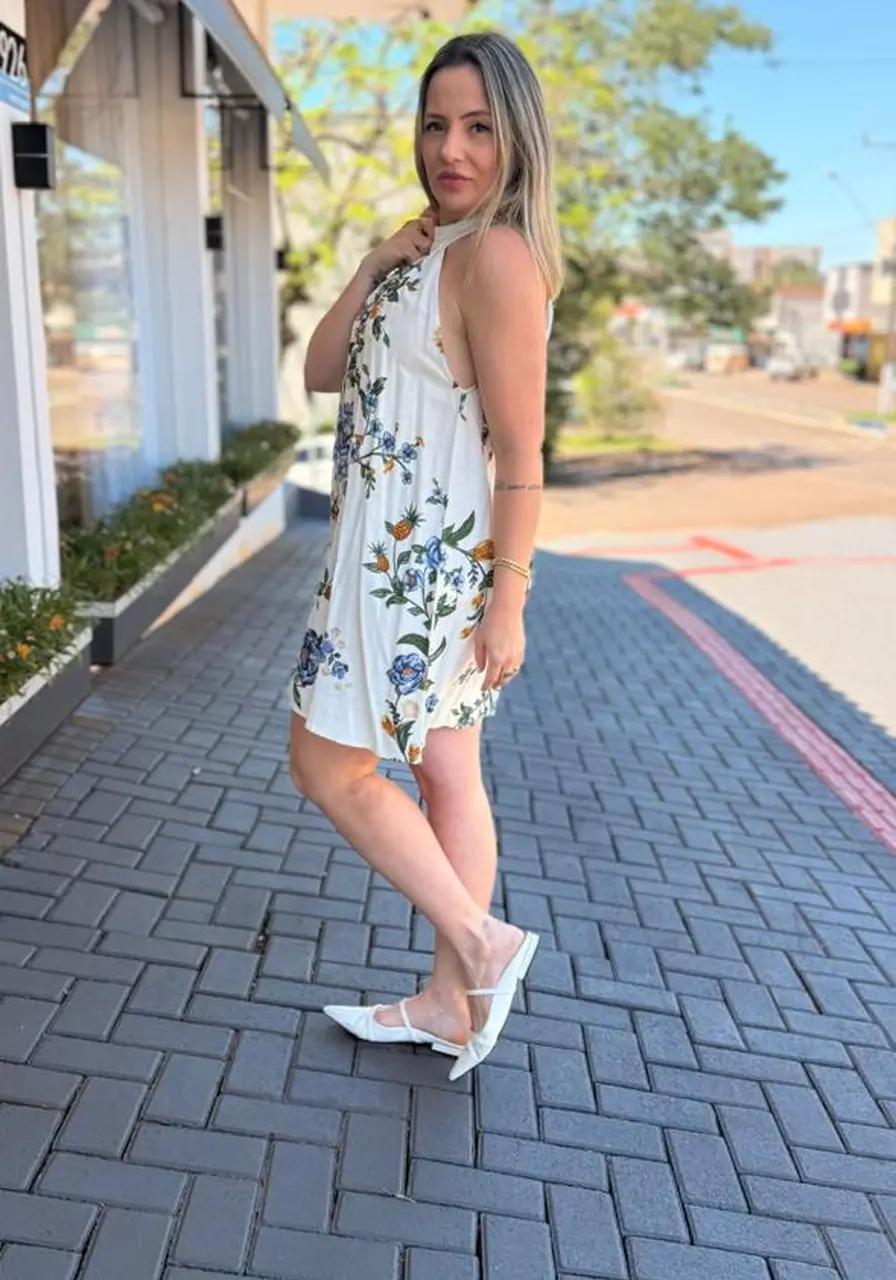 Vestido Curto Floral Penelope Farm Ref 14859