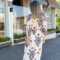 Vestido Longo Manga Indra Farm Ref 14868 - imagem 1