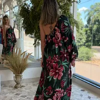 Vestido Longo Ombro Só Estampado Lineia Farm Ref 14867 - imagem 1