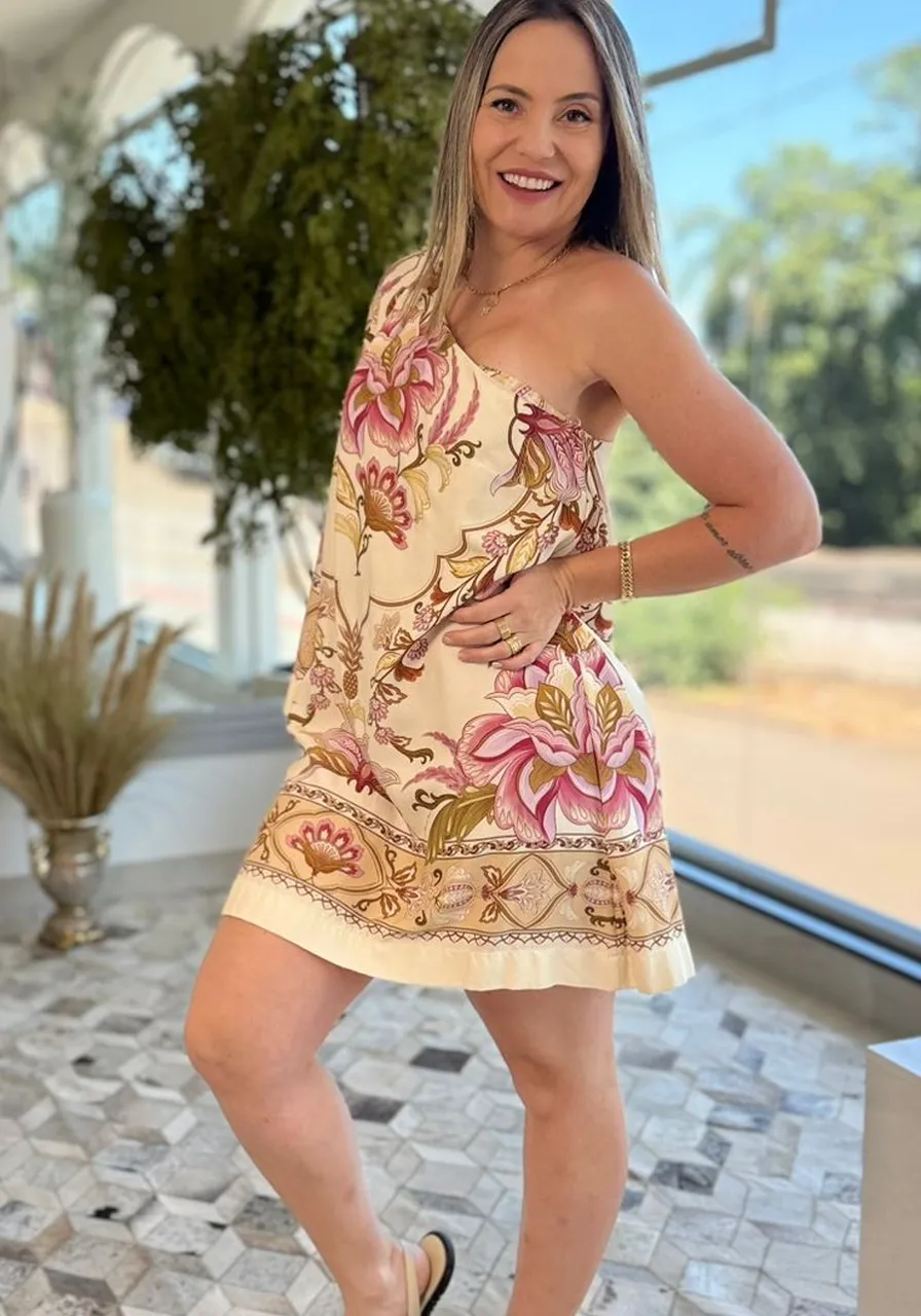 Vestido Curto Jardim Majestoso Farm Ref 14866