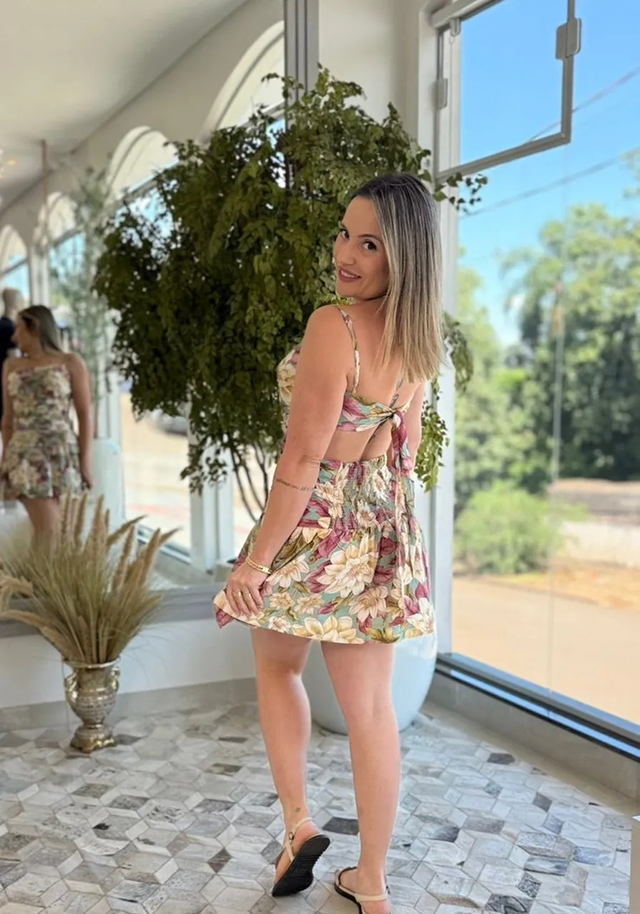 Vestido Curto Sem Alças Serena Farm Ref 15086