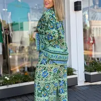 Blusa Amarração Estampada Azulejo Florido Farm Ref 14869 - imagem 2