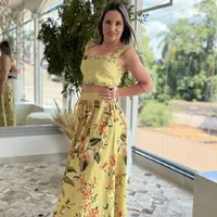 Saia Evasê Estampada Bosque Chic Farm Ref 15570 - imagem 2