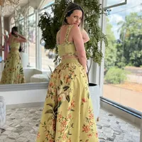 Saia Evasê Estampada Bosque Chic Farm Ref 15570 - imagem 1
