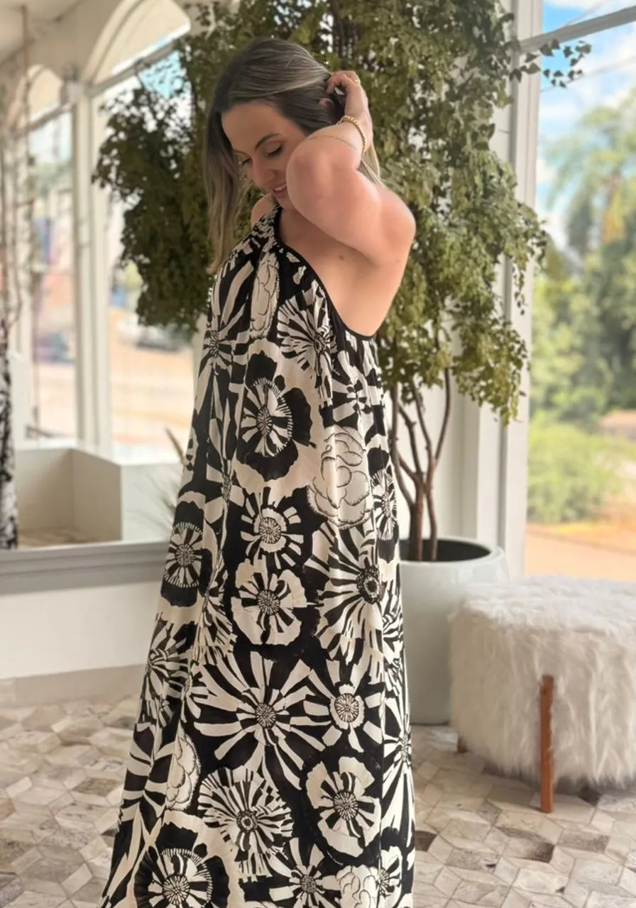 Vestido Ombro Só Estampado Flora Farm Ref 16063