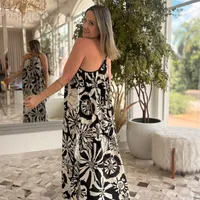 Vestido Ombro Só Estampado Flora Farm Ref 16063 - imagem 1