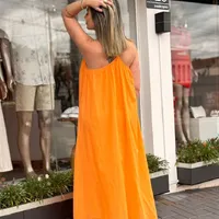 Vestido Um Ombro Só Laranja Farm Ref 11569 - imagem 1