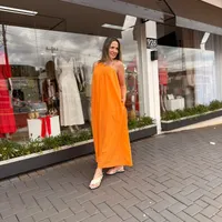 Vestido Um Ombro Só Laranja Farm Ref 11569 - imagem 2