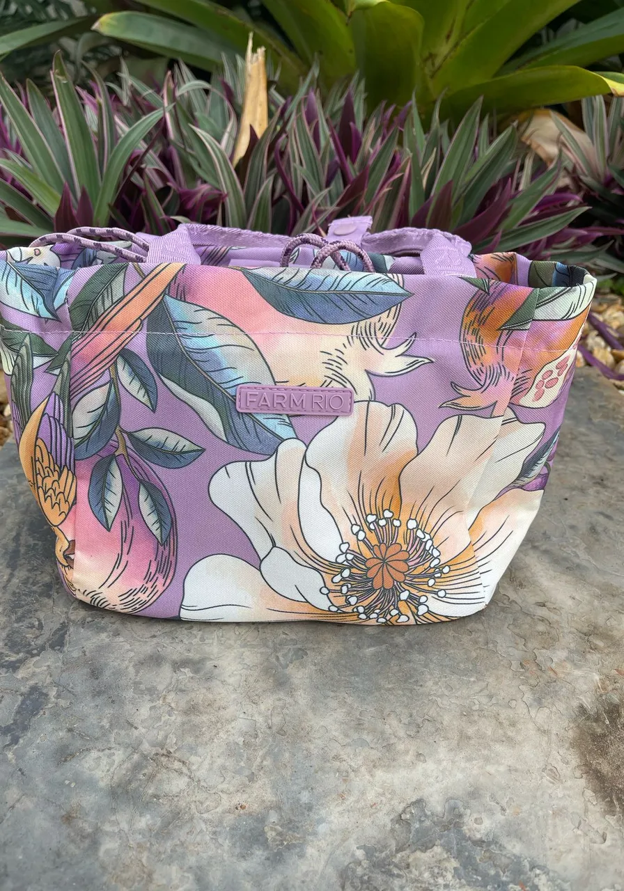 Necessaire Farm Ziriguidum Romance Em Flor Roxa